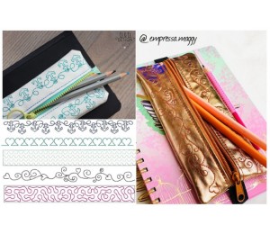 Stickdatei ITH - Stiftetasche Herzswirls